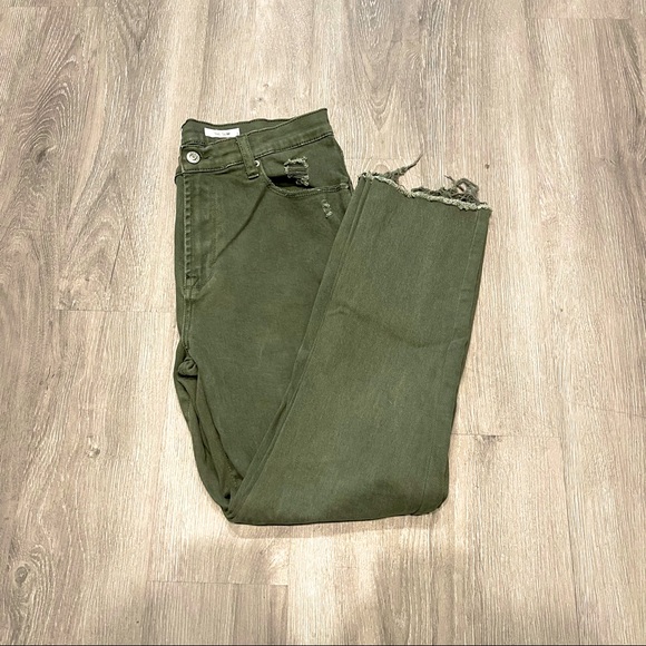 Navy Green, High Rise/Slim Fit Jeans, Size 8 - Picture 1 of 4